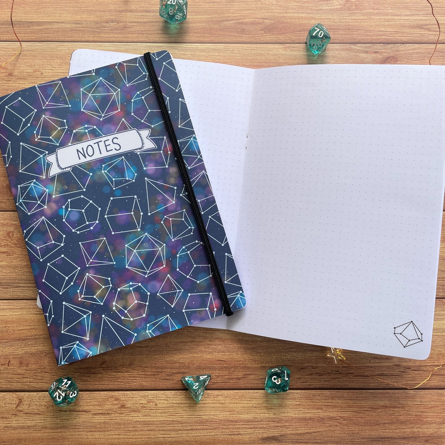 Starry Dice A5 Dotted Notebook with Strap