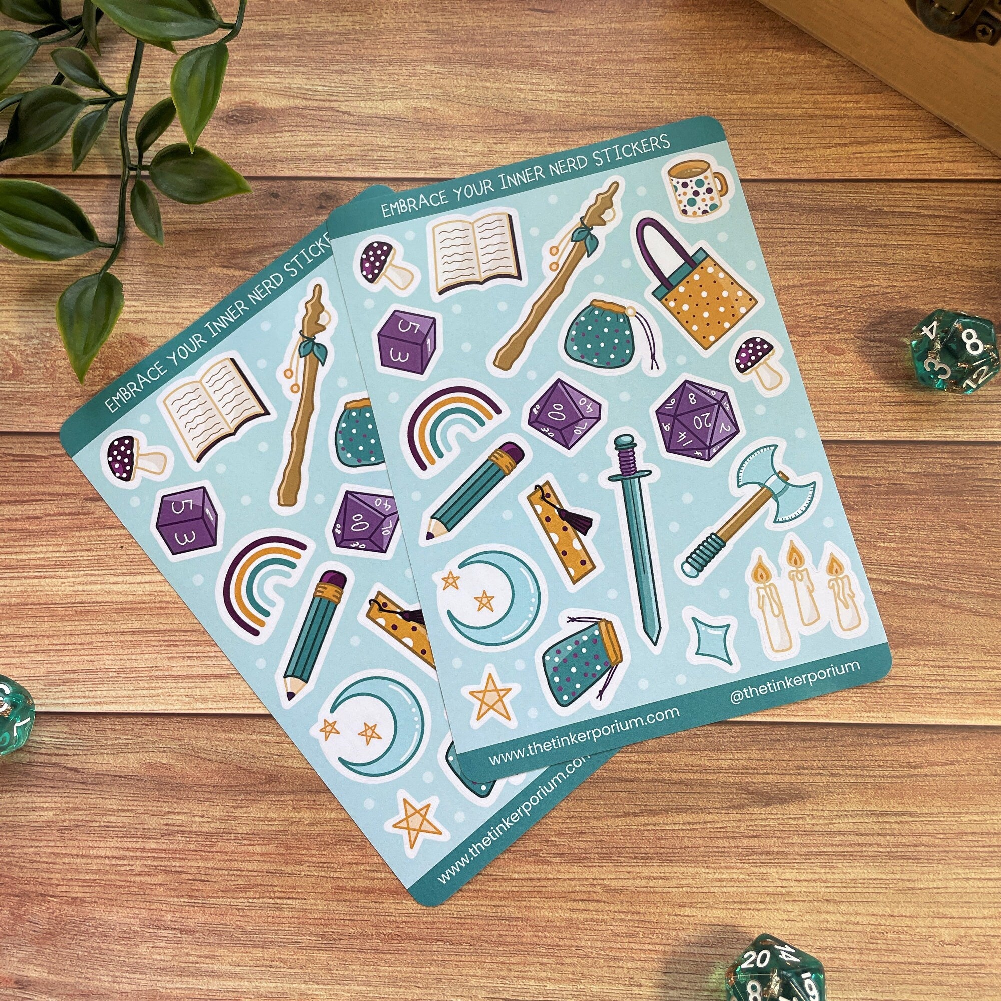 Embrace Your Inner Nerd A6 Sticker set