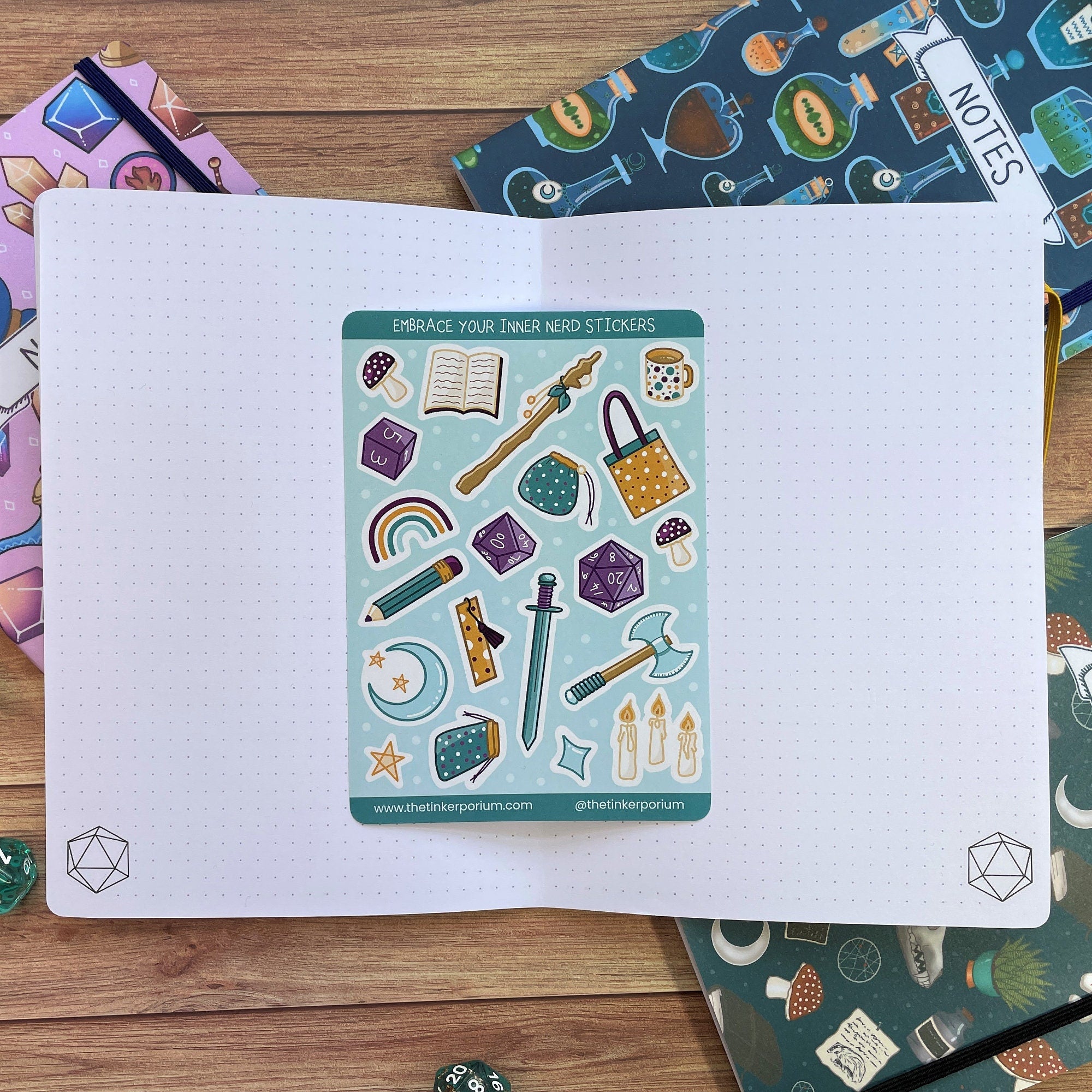 Embrace Your Inner Nerd A6 Sticker set