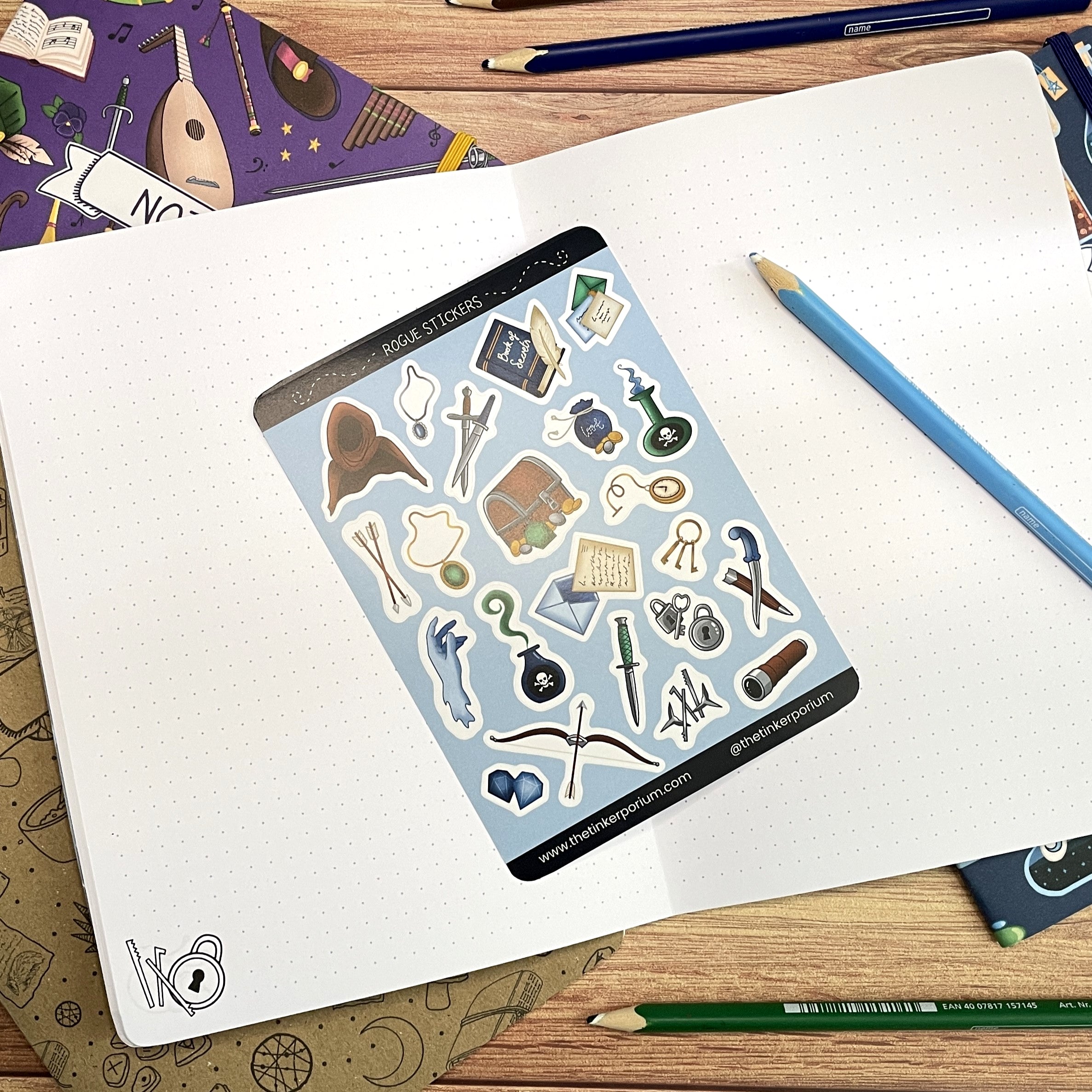 Rogue's Racket A6 Sticker set