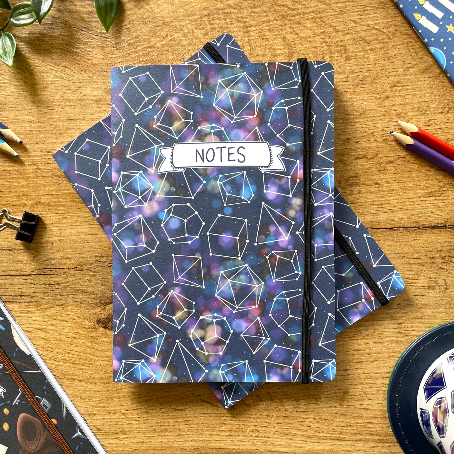 Starry Dice A5 Dotted Notebook with Strap
