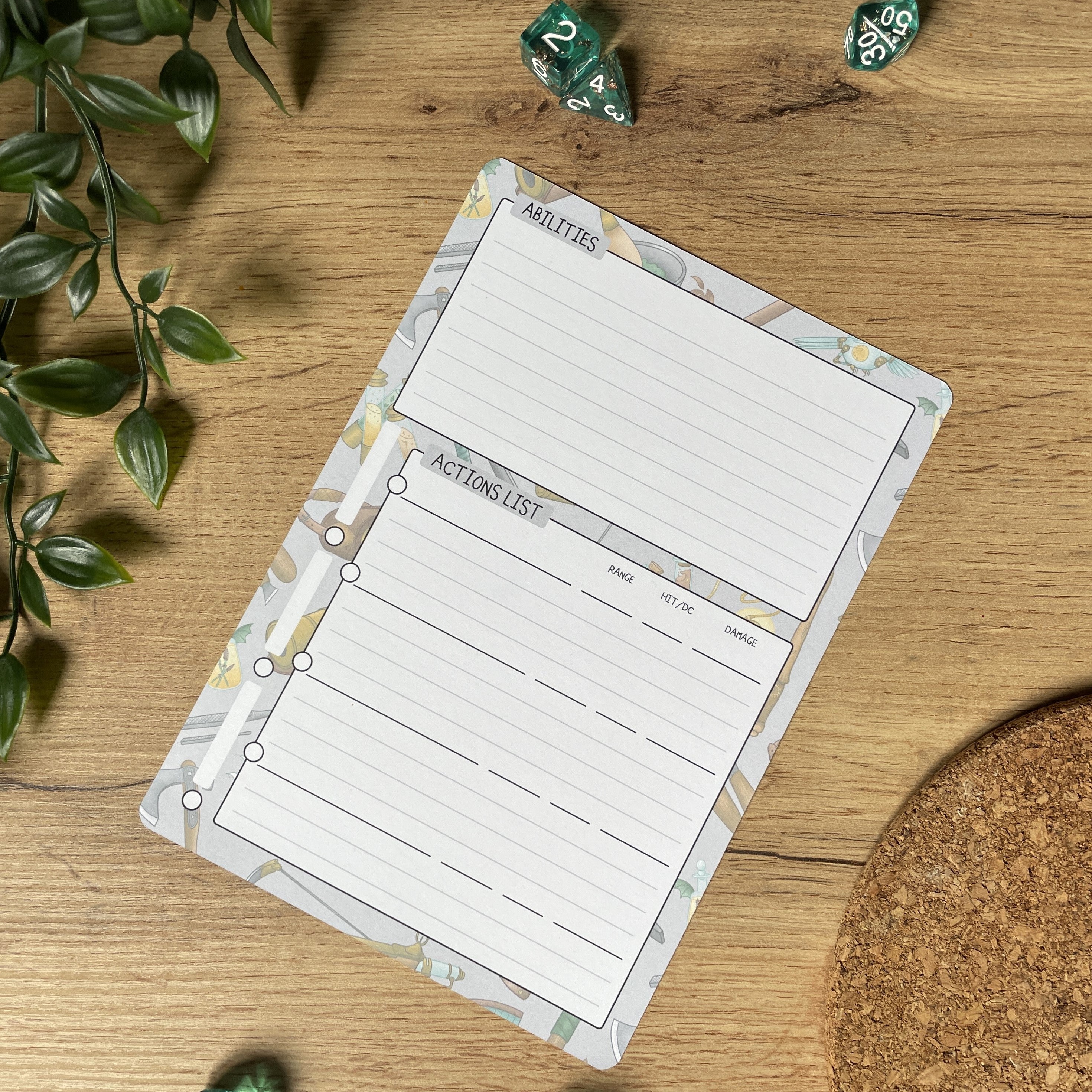 Artificer's Workshop A5 D&D5e Skill Card set