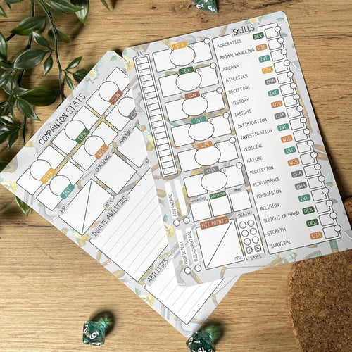 Artificer's Workshop A5 D&D5e Skill Card set