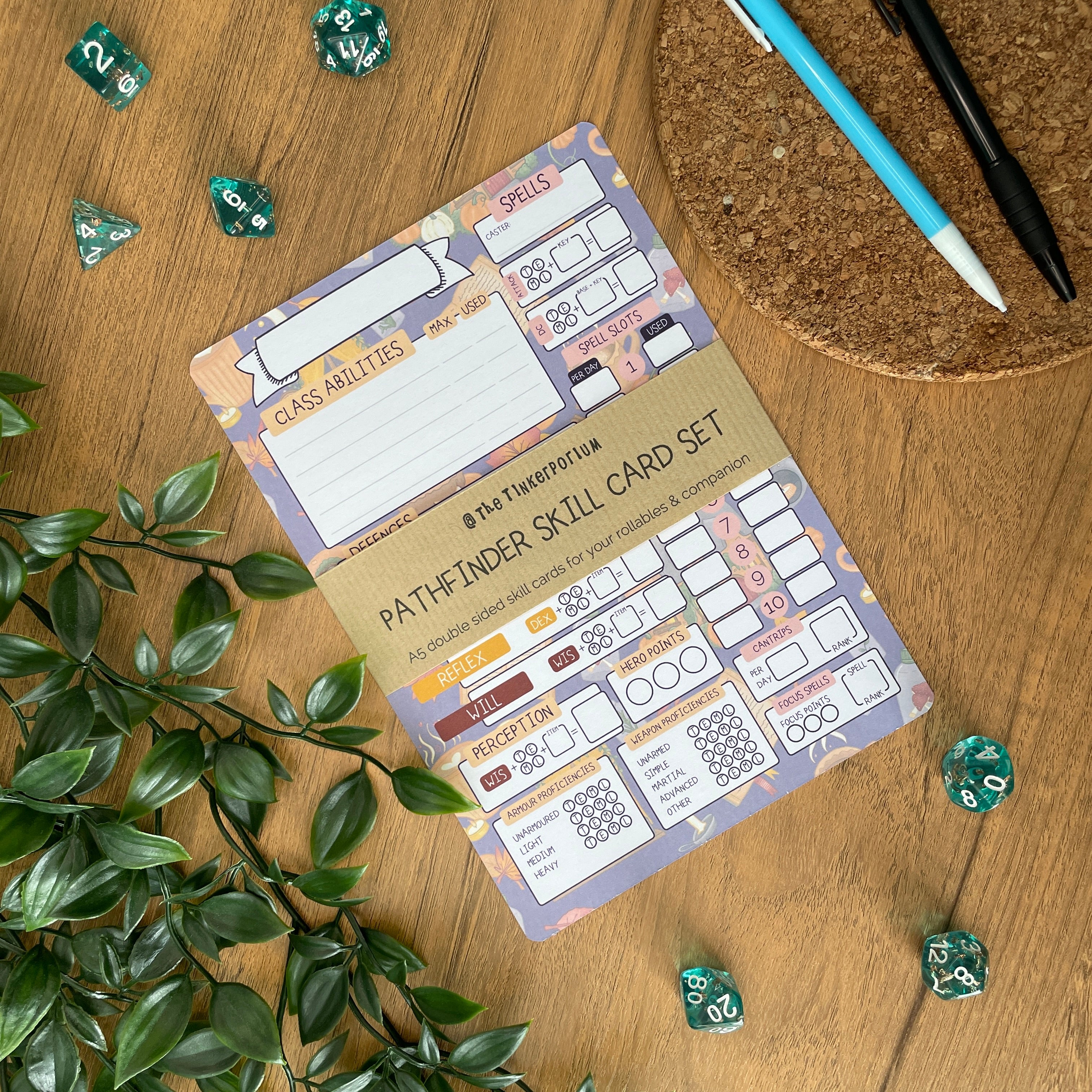 Autumn Cosiness A5 Pathfinder Skill Card set