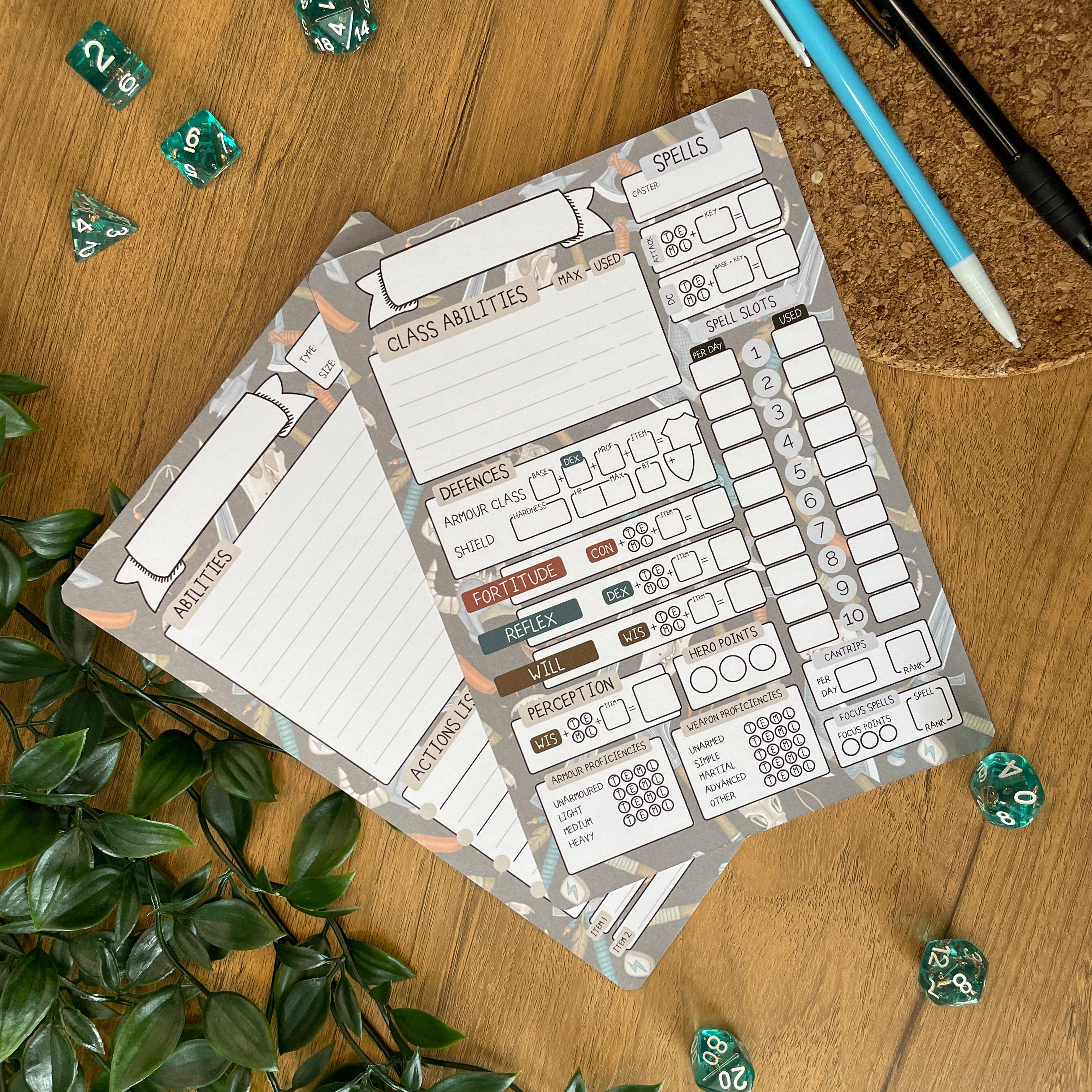 Barbarian's Rage A5 Pathfinder Skill Card set