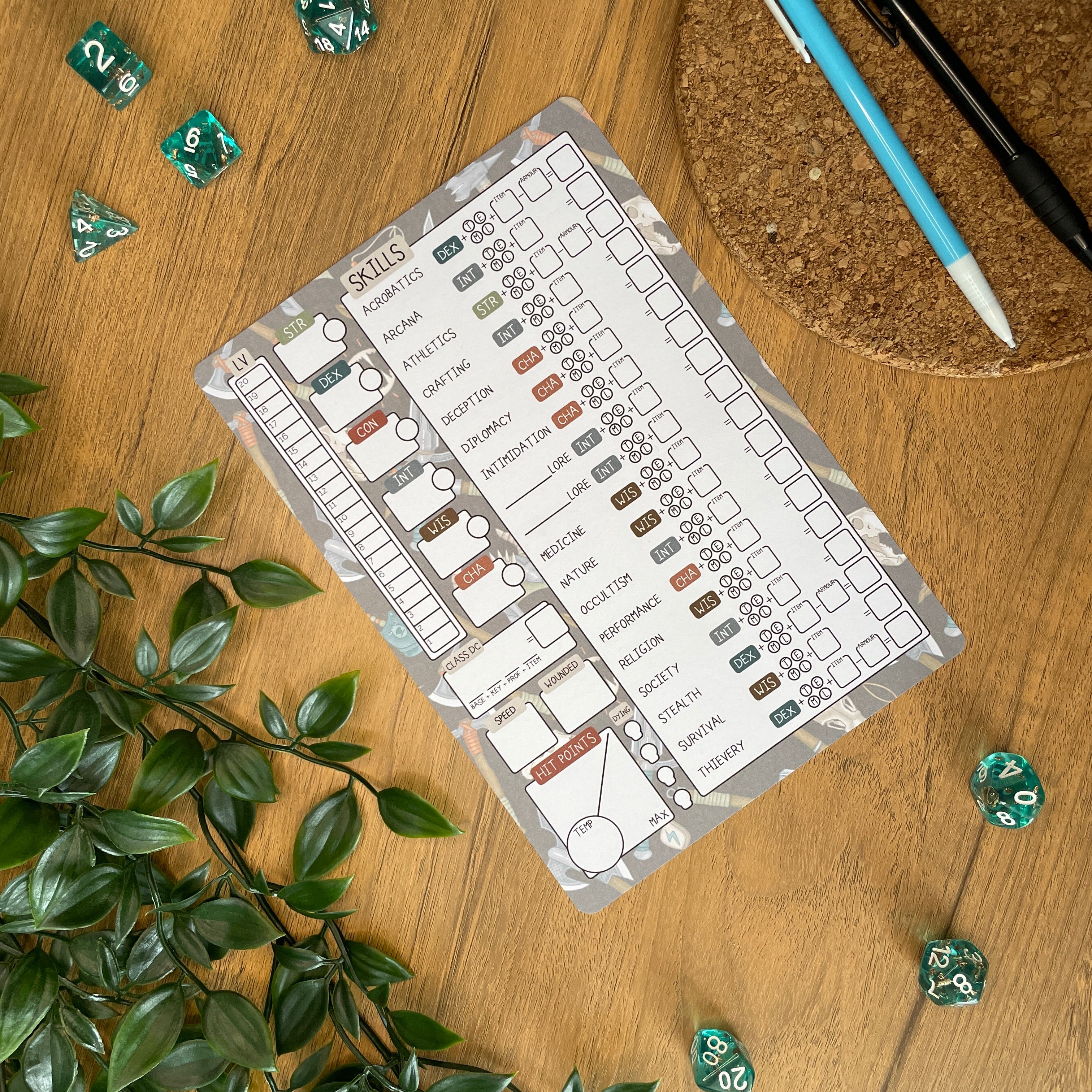Barbarian's Rage A5 Pathfinder Skill Card set