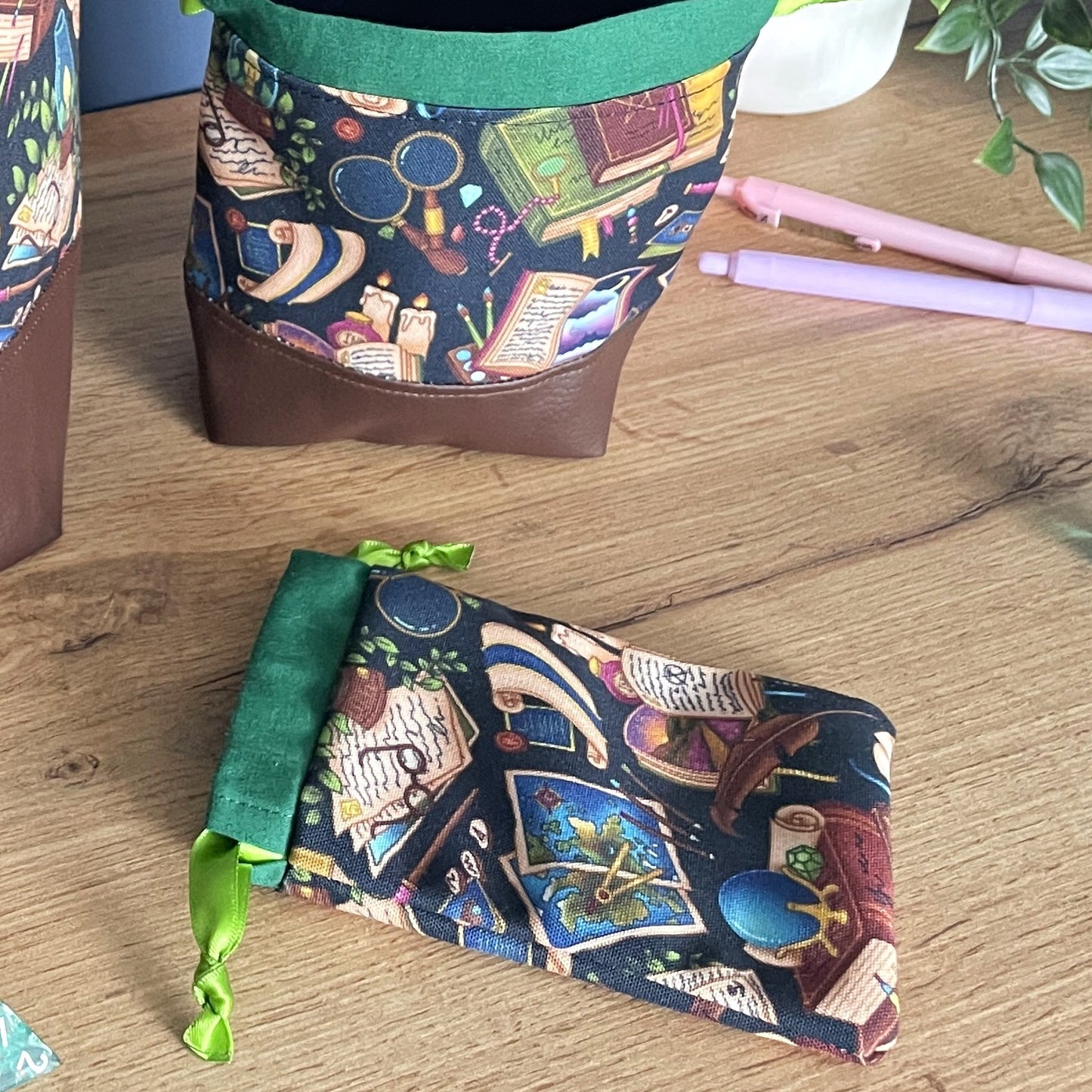 Fantasy Library Dice Bags