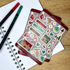 Merry Critmas in Red A6 Sticker set