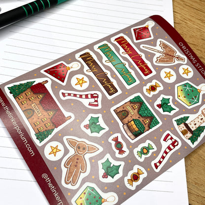 Merry Critmas in Red A6 Sticker set