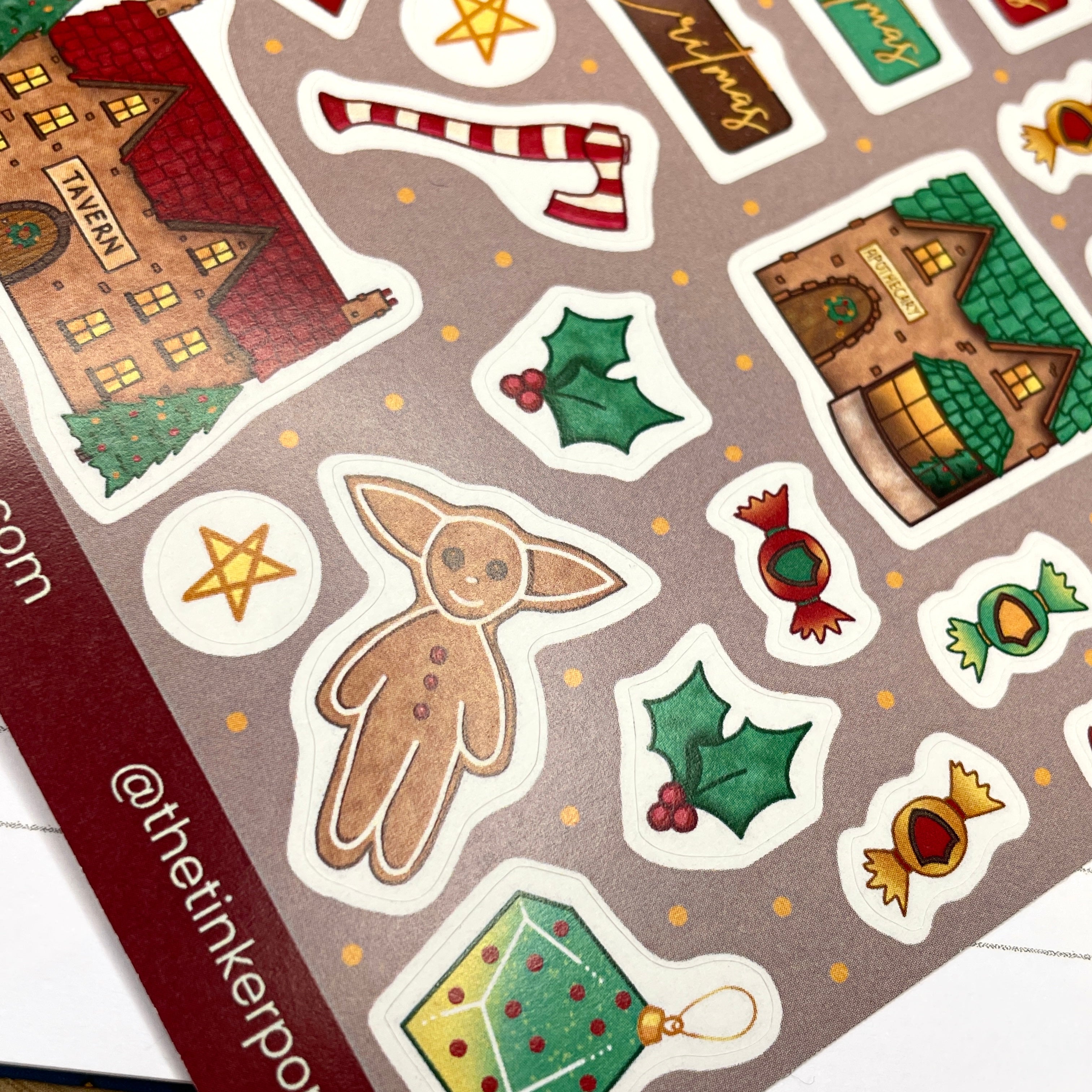 Merry Critmas in Red A6 Sticker set