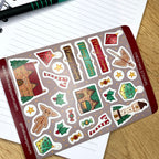 Merry Critmas in Red A6 Sticker set