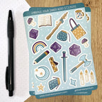 Embrace Your Inner Nerd A6 Sticker set