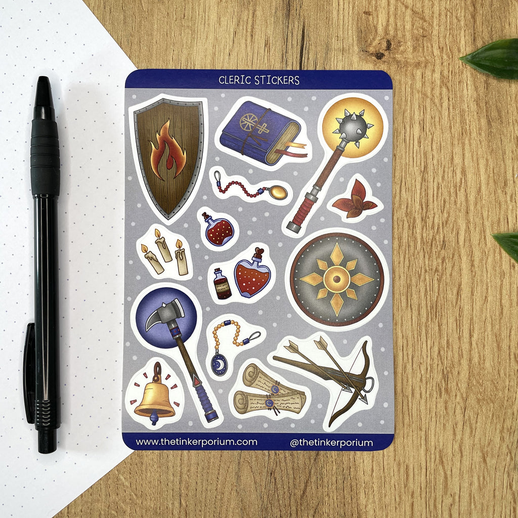 Cleric's Doctrine A6 Sticker set