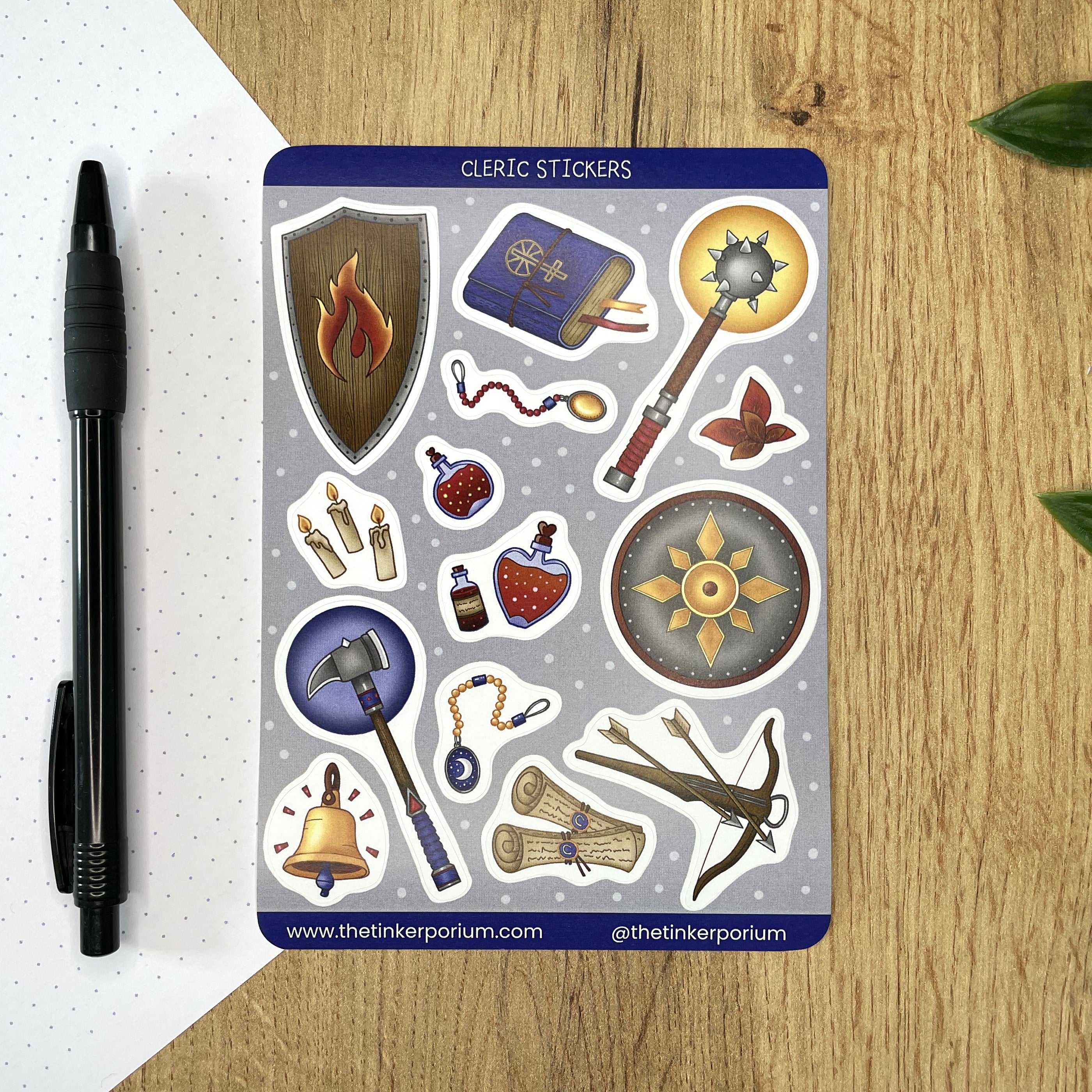Cleric's Doctrine A6 Sticker set