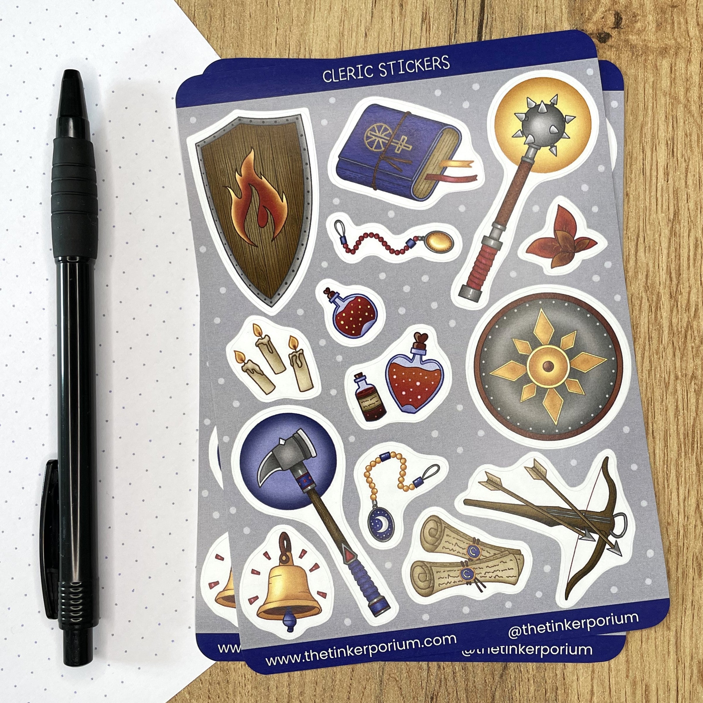 Cleric's Doctrine A6 Sticker set