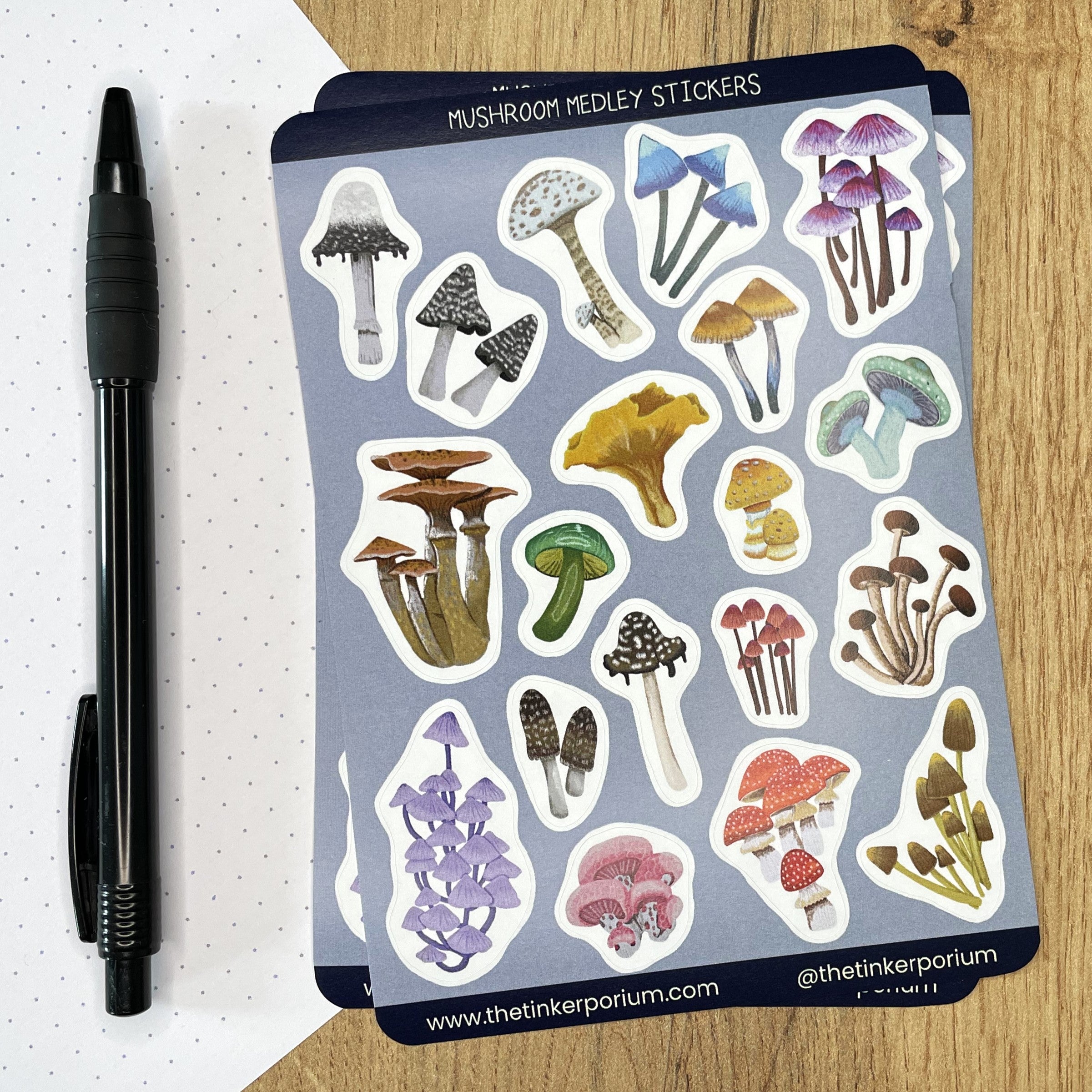 Mushroom Medley A6 Sticker set