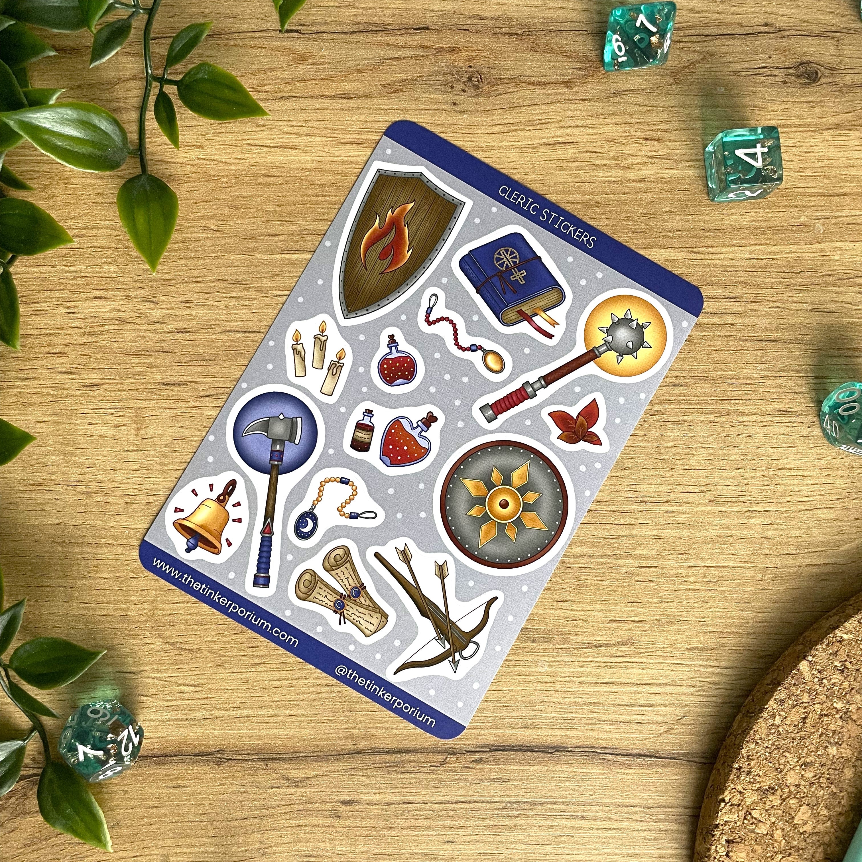 Cleric's Doctrine A6 Sticker set