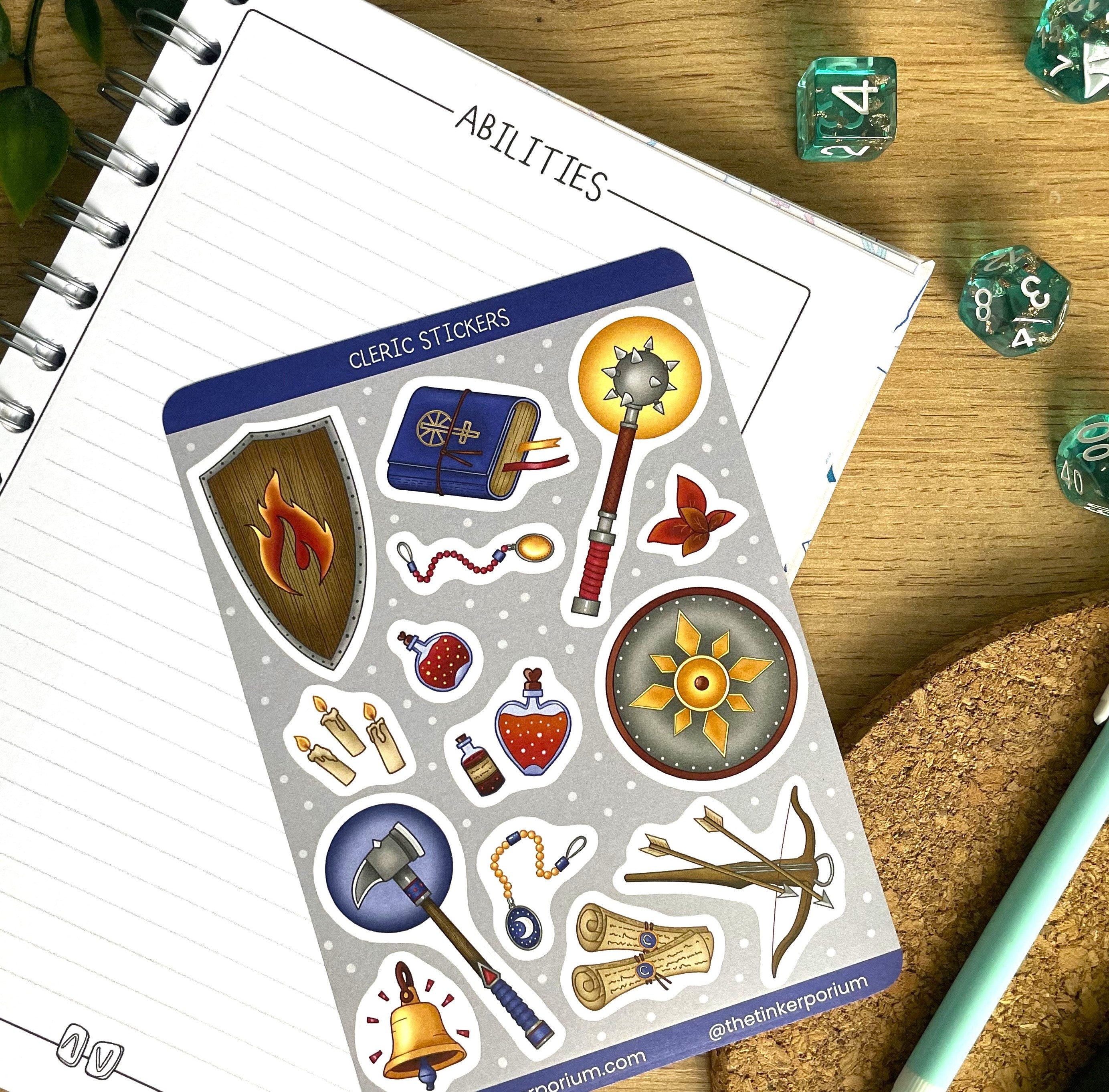 Cleric's Doctrine A6 Sticker set