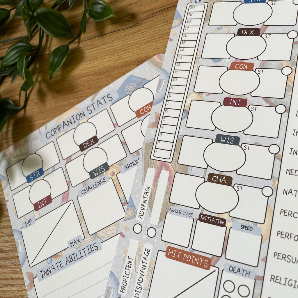 Cleric's Doctrine A5 D&D5e Skill Card set