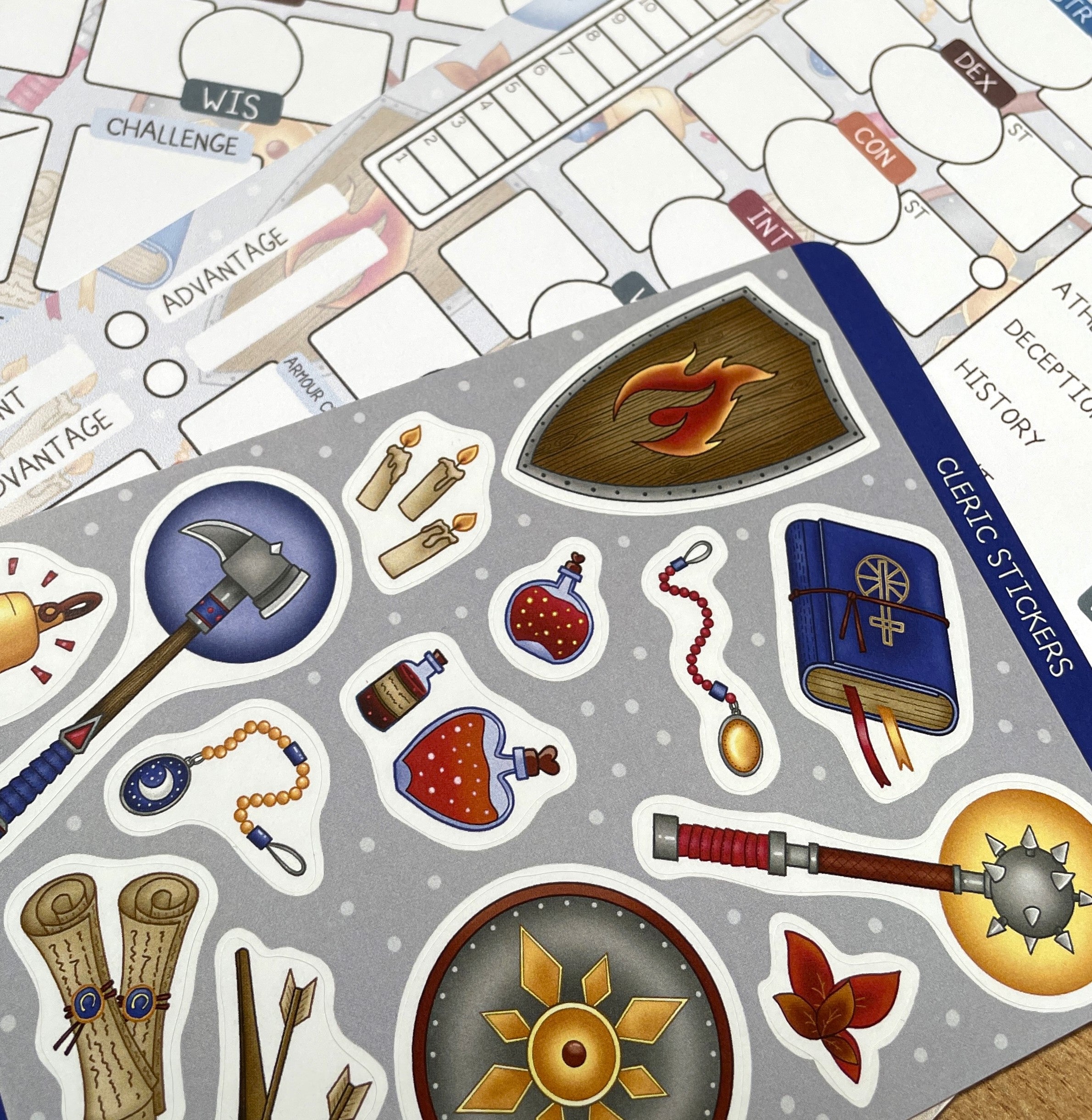 Cleric's Doctrine A6 Sticker set