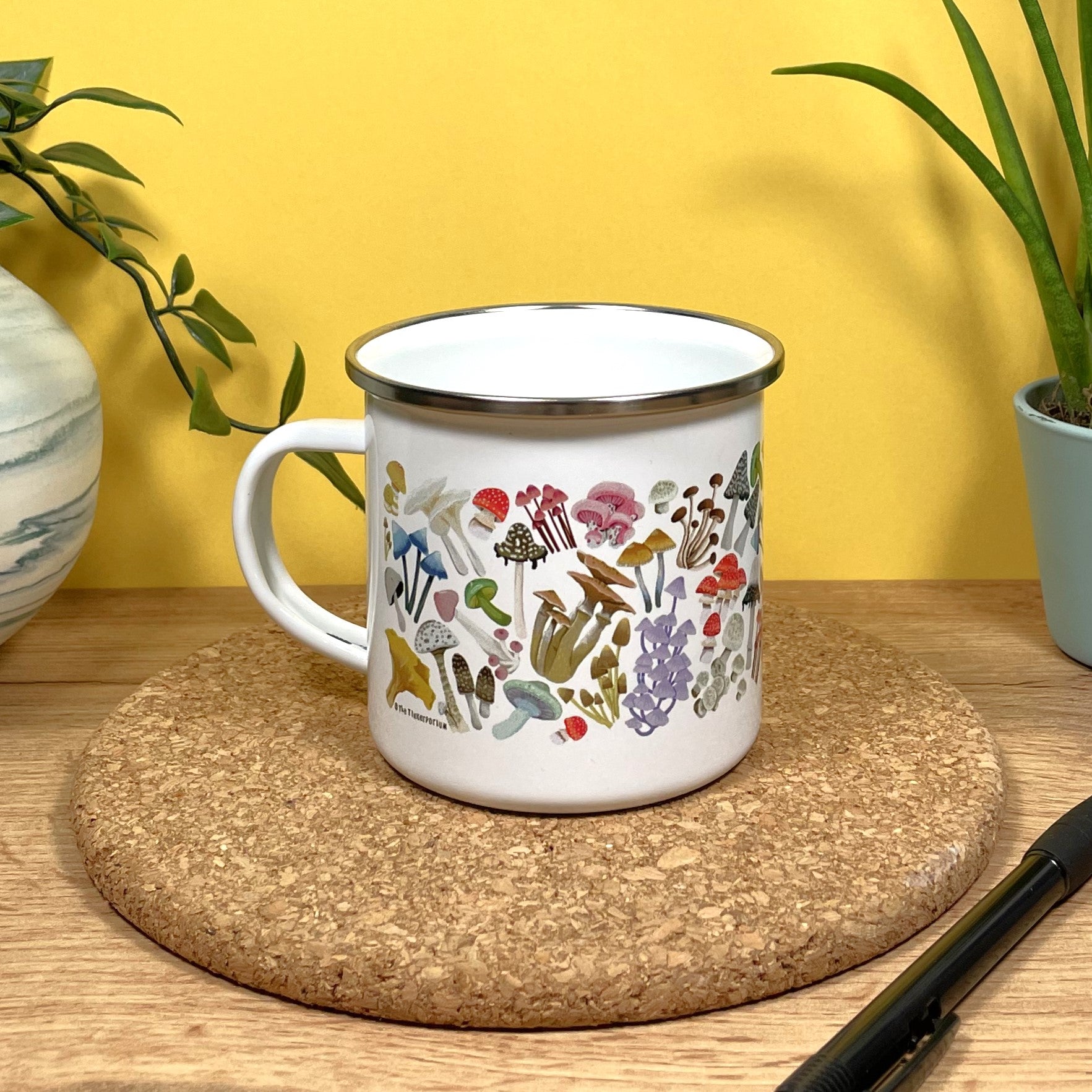 Mushroom Medley Enamel Mug
