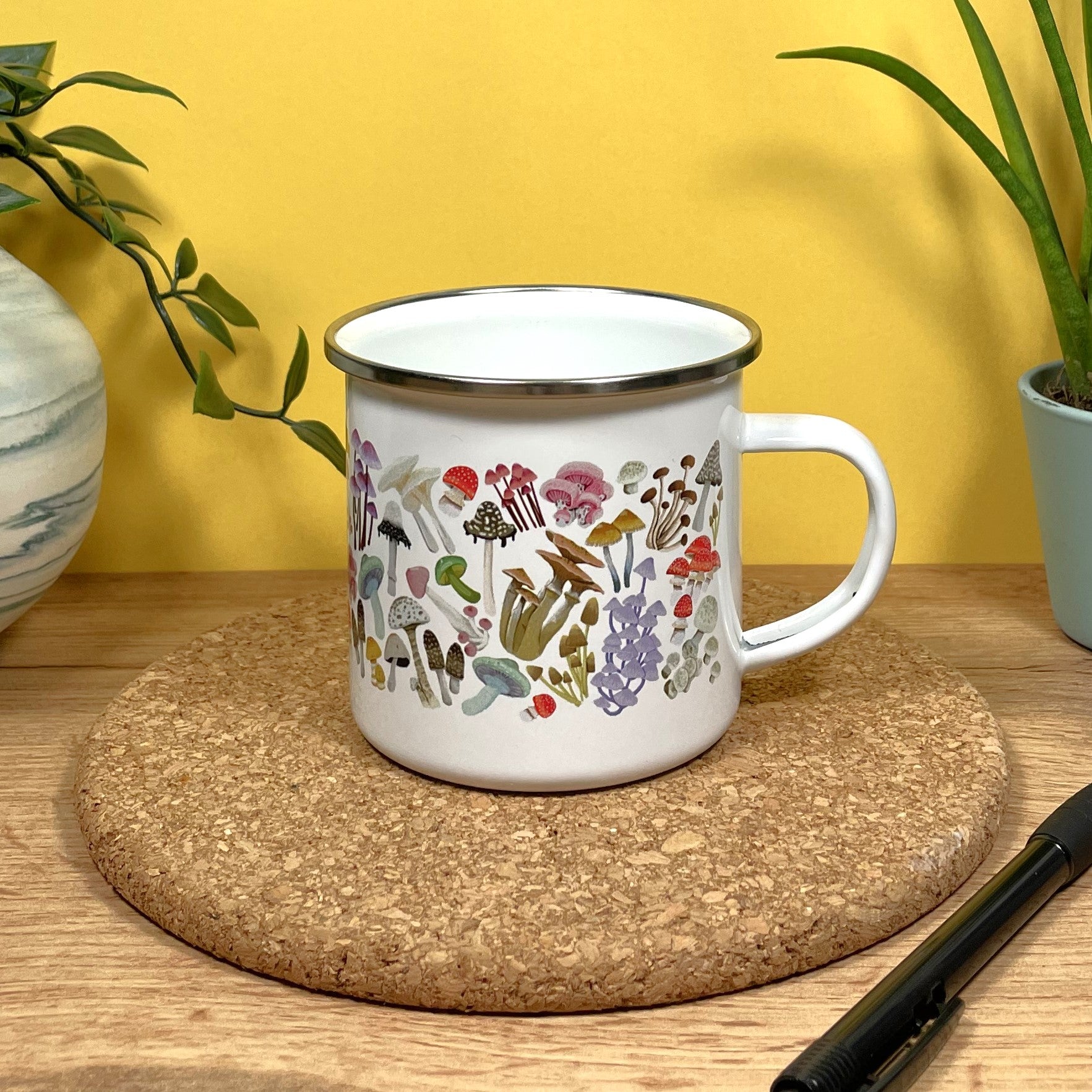 Mushroom Medley Enamel Mug