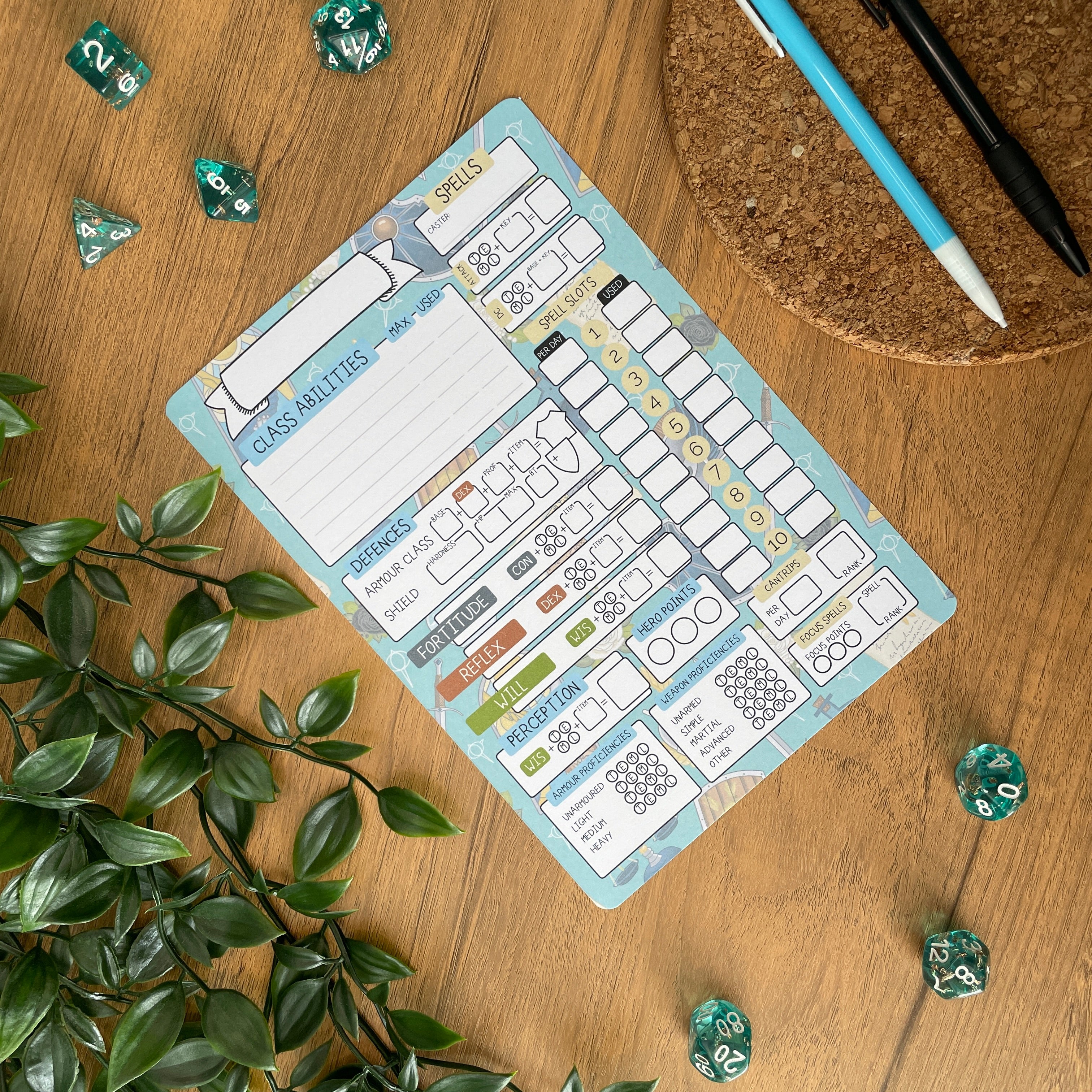 Paladin's Oath A5 Pathfinder Skill Card set