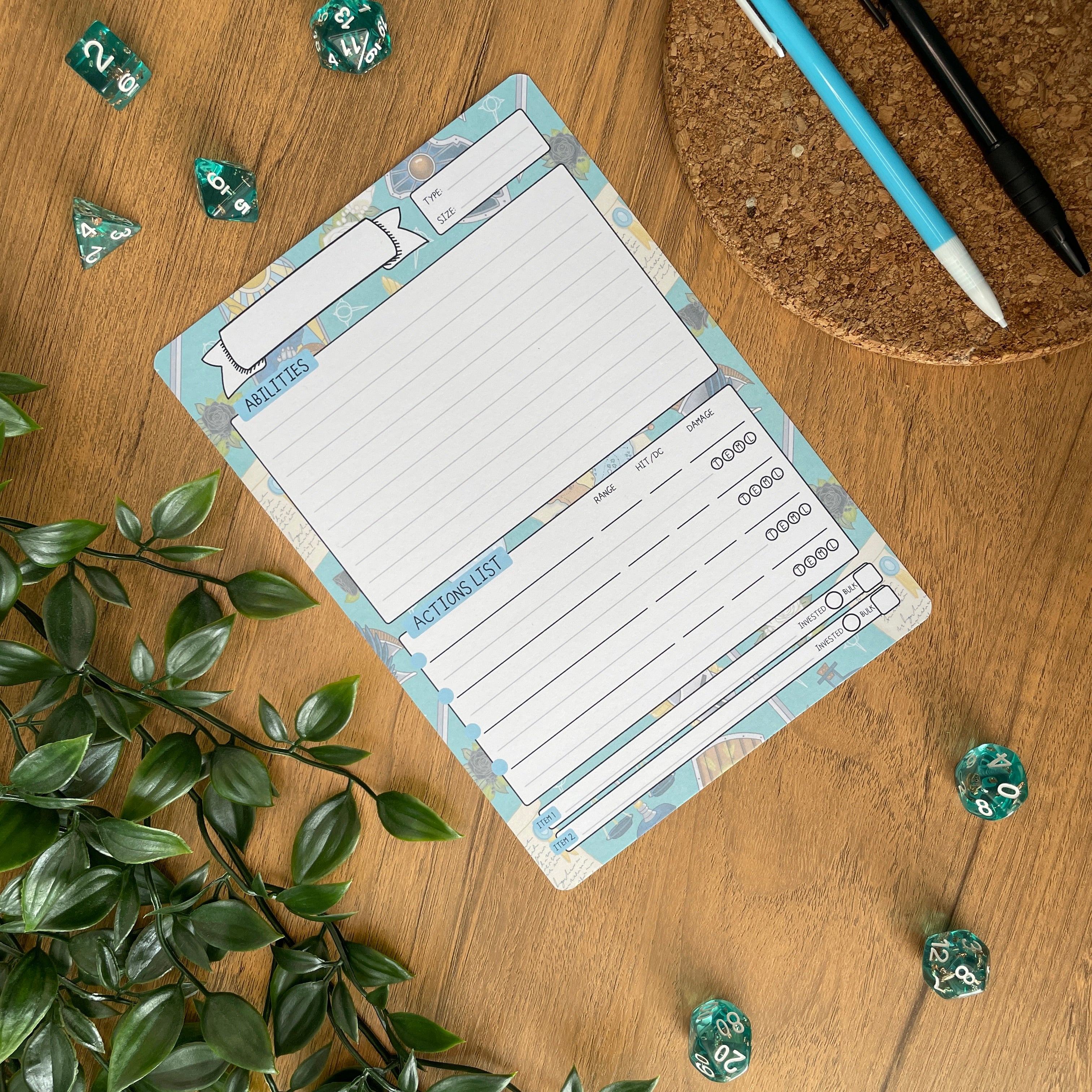 Paladin's Oath A5 Pathfinder Skill Card set