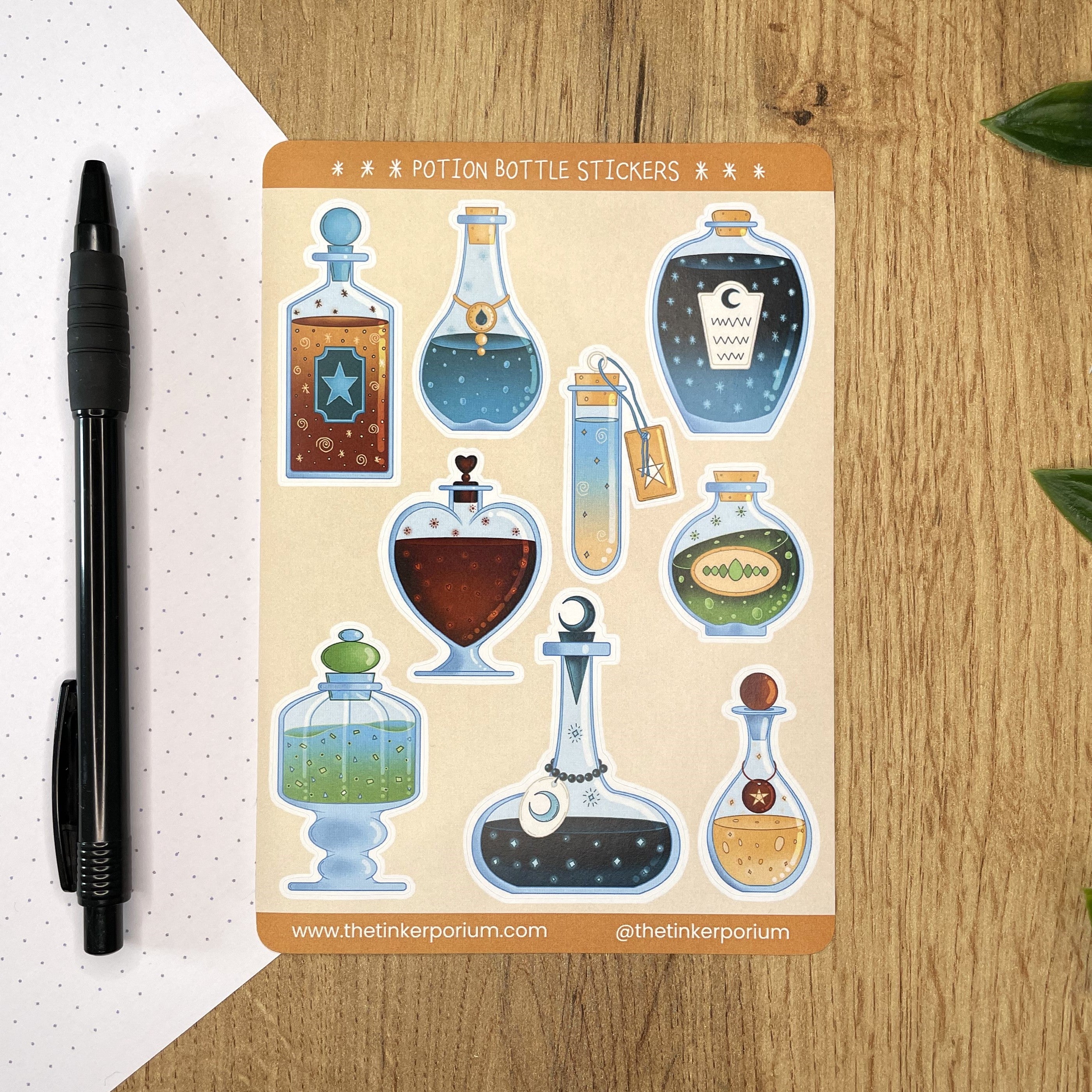 Potion Bottle A6 Sticker set