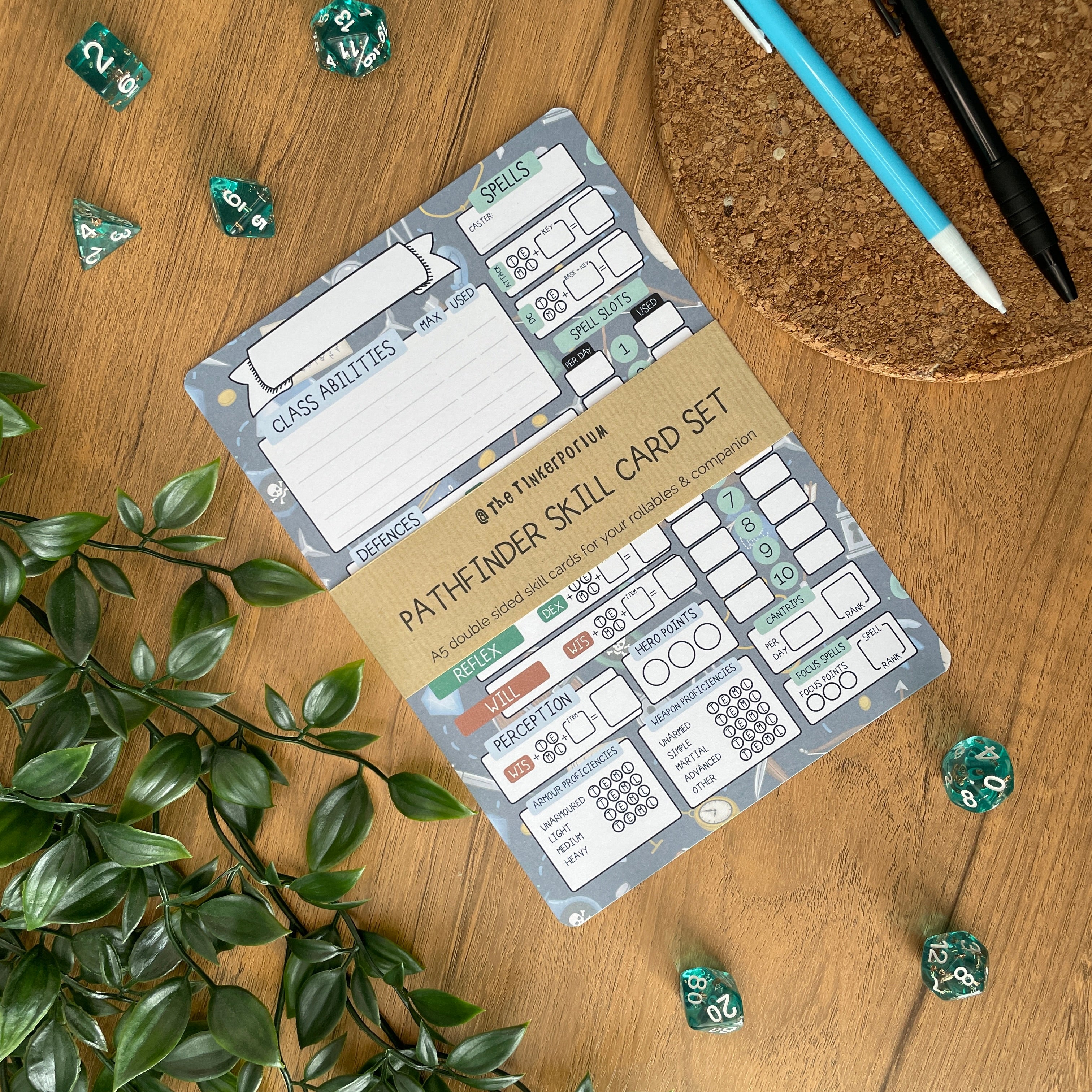 Rogue's Racket A5 Pathfinder Skill Card set