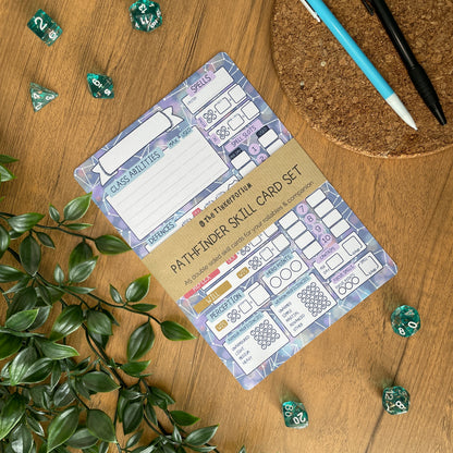 Starry Dice A5 Pathfinder Skill Card set