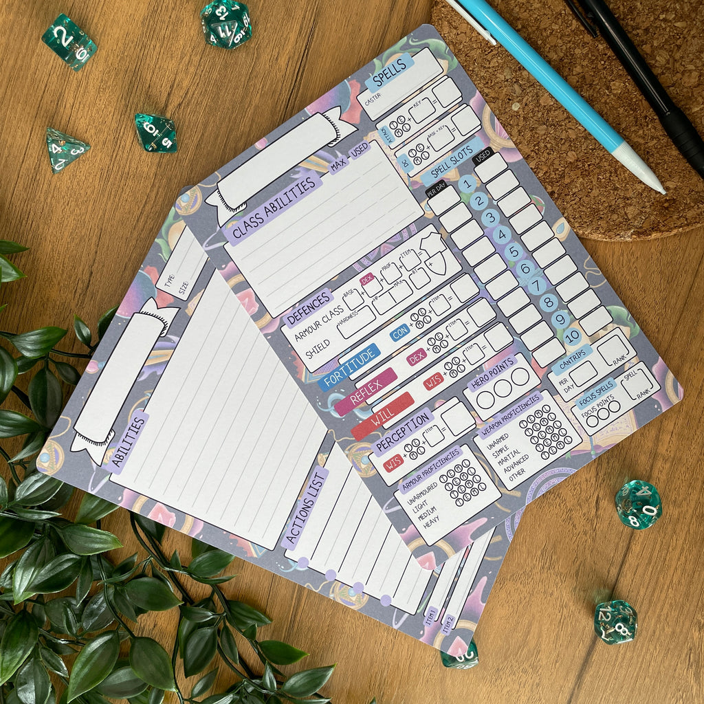 Wizard's Study A5 Pathfinder Skill Card set