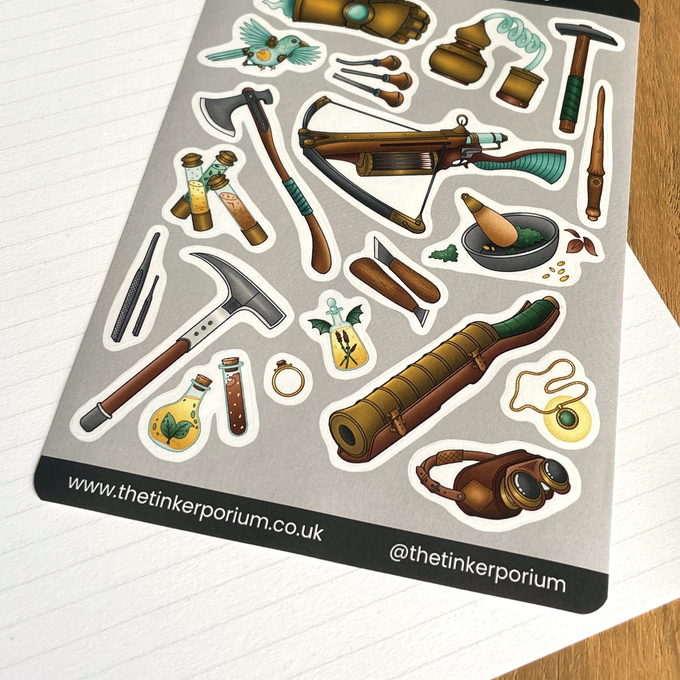 Artificer's Workshop A6 Sticker set