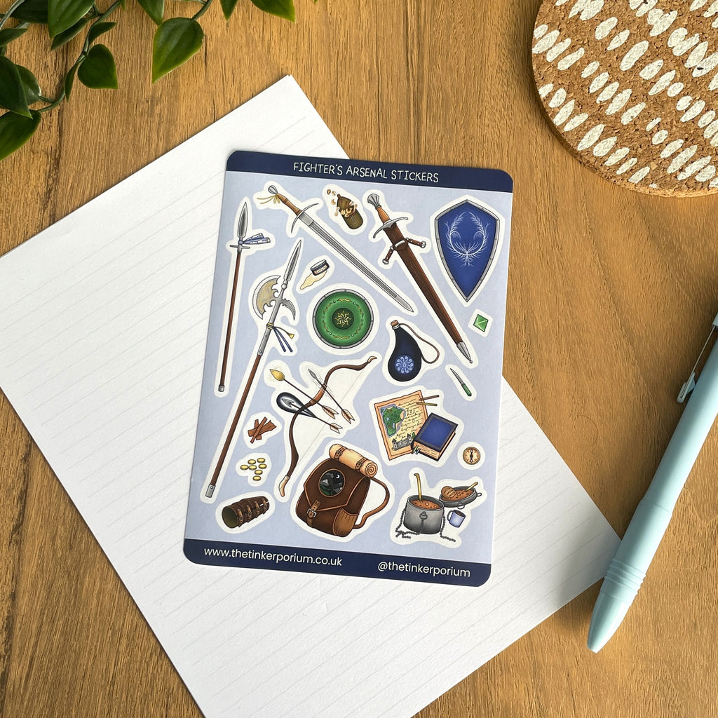 Fighter's Arsenal A6 Sticker set