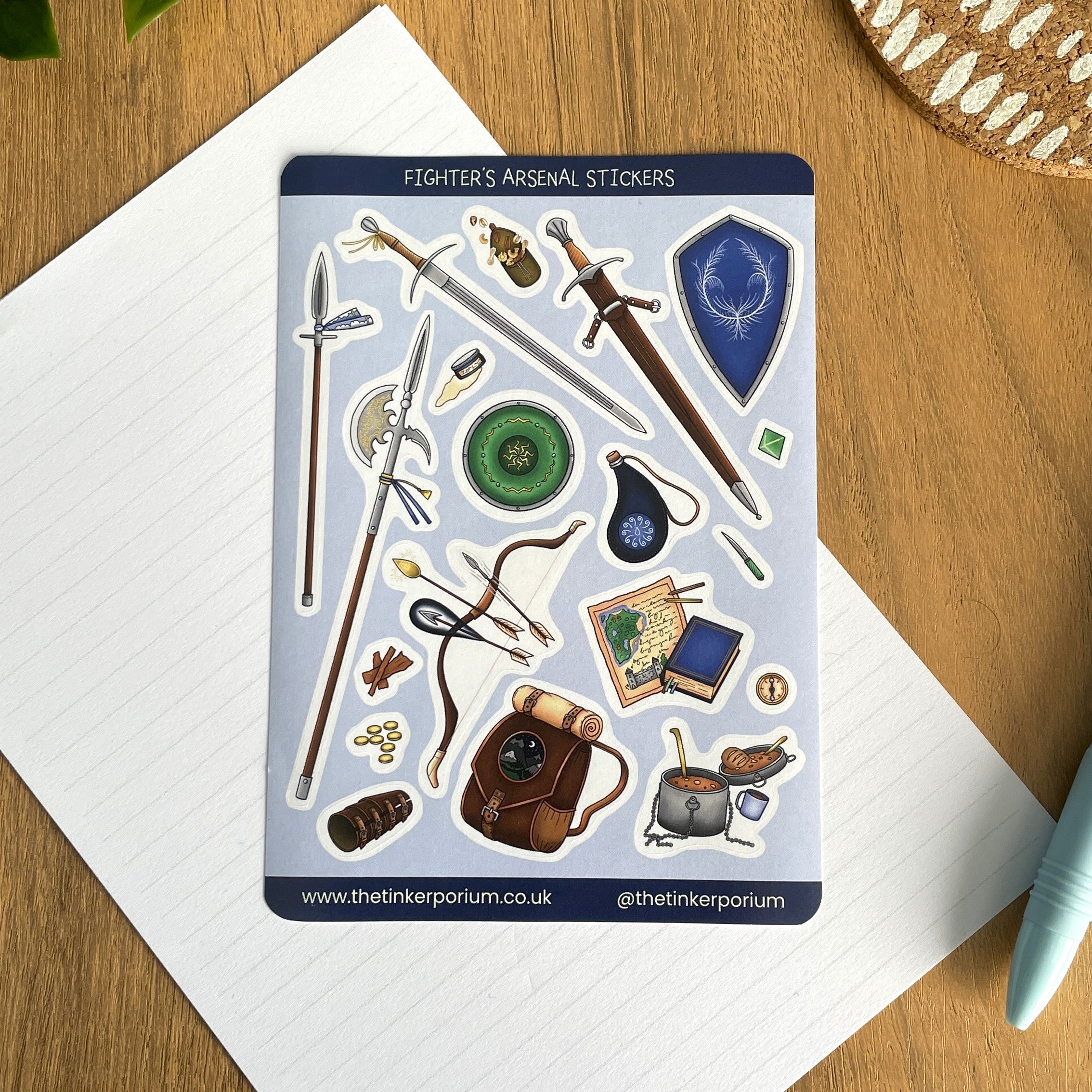 Fighter's Arsenal A6 Sticker set