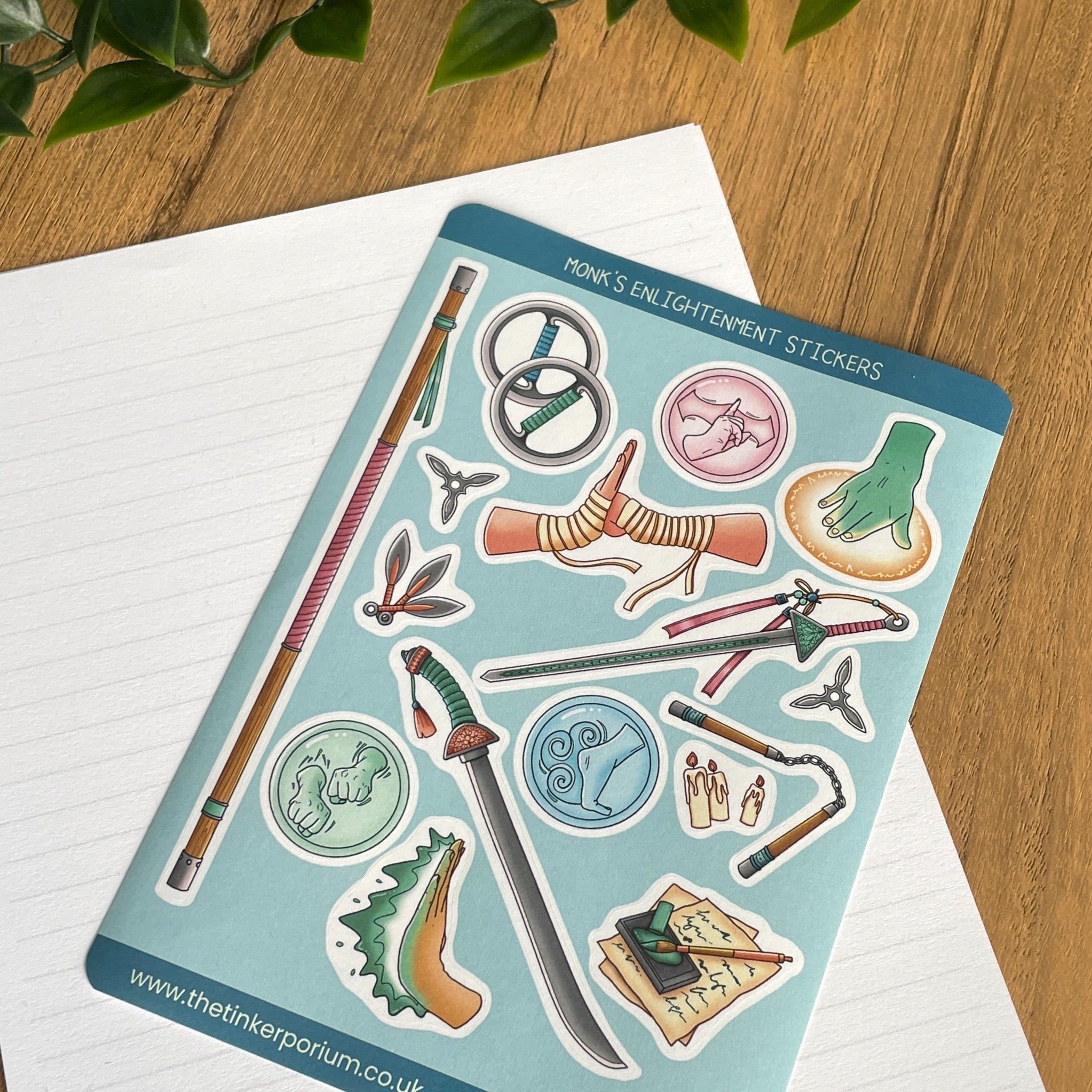 Monk's Enlightening A6 Sticker set