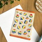 Rainbow Dice A6 Sticker set
