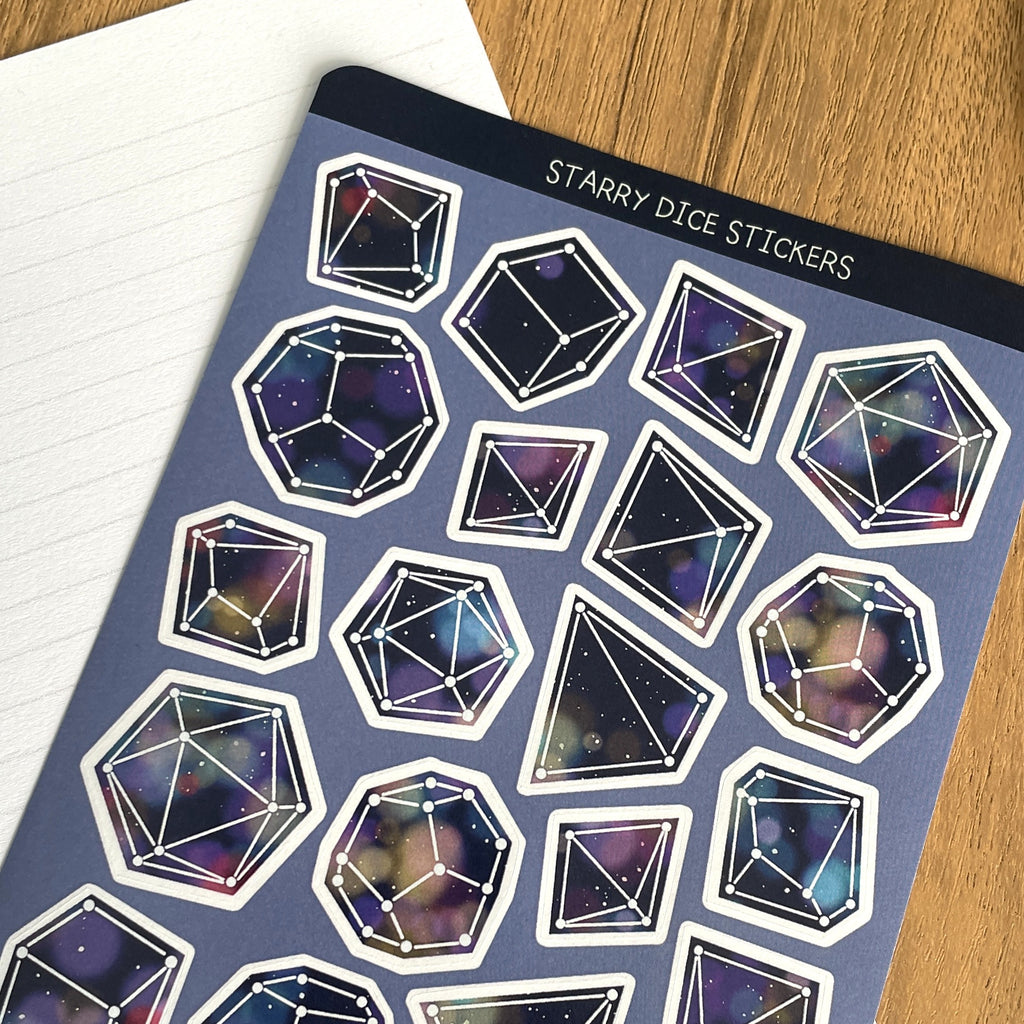 Starry Dice A6 Sticker set