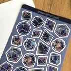 Starry Dice A6 Sticker set