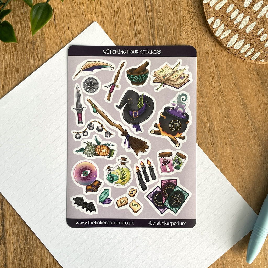 Witching Hour A6 Sticker set
