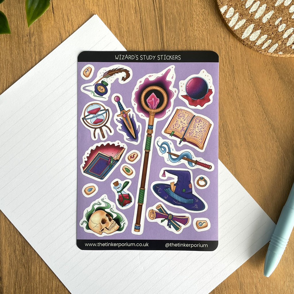 Wizard's Study A6 Sticker set