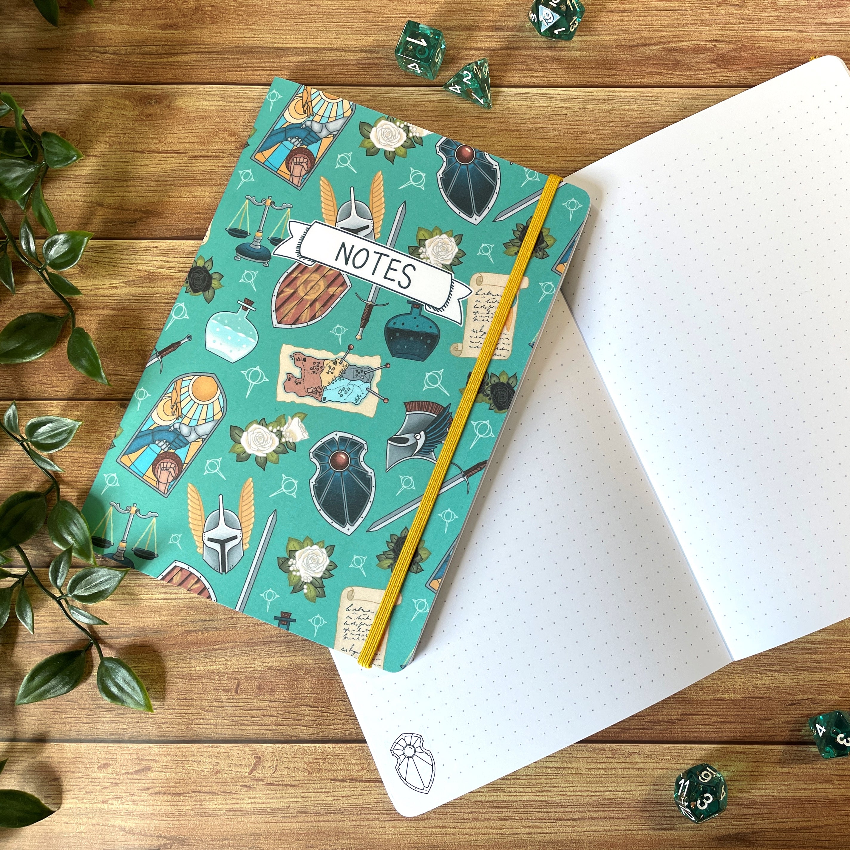 Paladin's Oath A5 Dotted Notebook with Strap